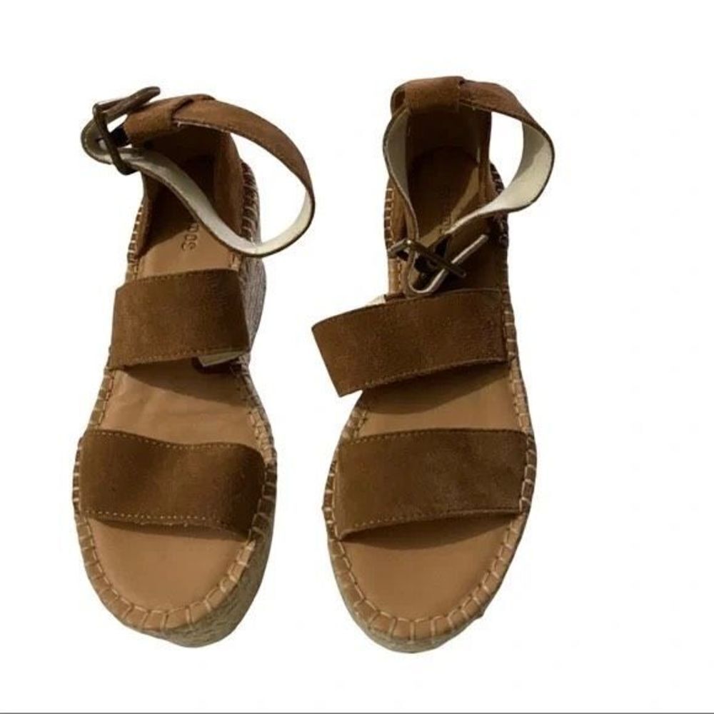 ✨NWOT✨Soludos Palma Suede Leather Strappy Espadrille Platform 3.25” Sandals✨